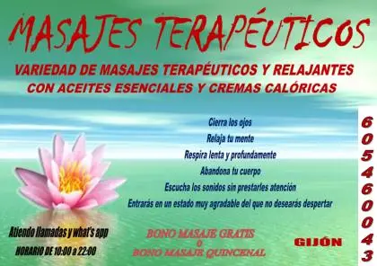 Terapeuta en Asturias: REGÁLATE UN MASAJE EN GIJÓN